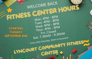 Fitness Center Fall Hours